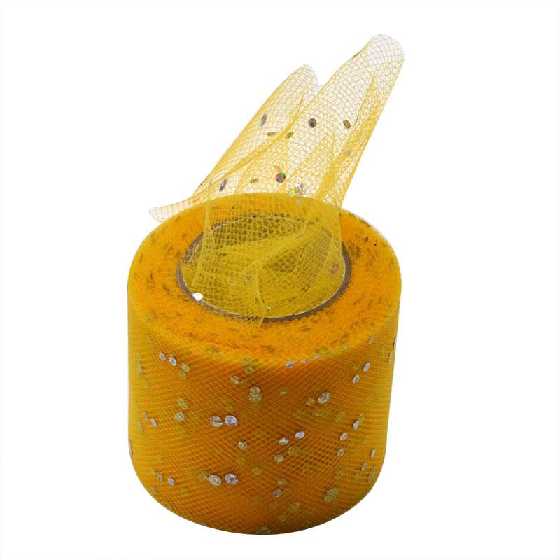 25Yards Baby Shower Glitter Sequin Tulle Roll Fabric Spool Tutu Party Birthday Gift Wedding Decoration Favors Event Supplies