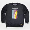 DOLDOL Shark-Dog-Mtm-20 Shark Dog Surfing Hawaii Character Graphic Design Sweatshirt Long Sleeve