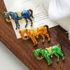 Creative Cute Zodiac Horse Brooches For Women Clothing Accessories Men Fashion Suit Lapel Corsage New Year Christmas Gift