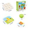 Mushroom Nail Art Puzzles Toy Kids Wooden Mosaic Pegboard Animal Color Matching Buttons Puzzles Game Montessori Educational Toys