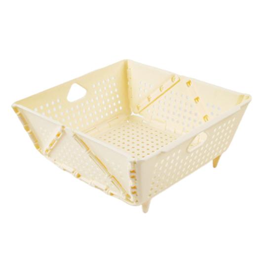 Collapsible Colander Folding Drain Basket with Resting Feet Dishwasher Safe Kitchen Food Strainer for Fruit Vegetables Pasta