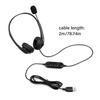 Adjustable Voice Headsets Double Connection USB Type C And 3.5mm Port For Computers Mobile Devices