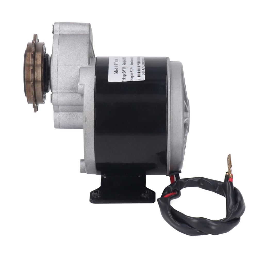24v 500w Gear Reduction Electric Motor Two Stage Deceleration Large Torque Motor 16 Teeth Sprocket for Electric Bicycles