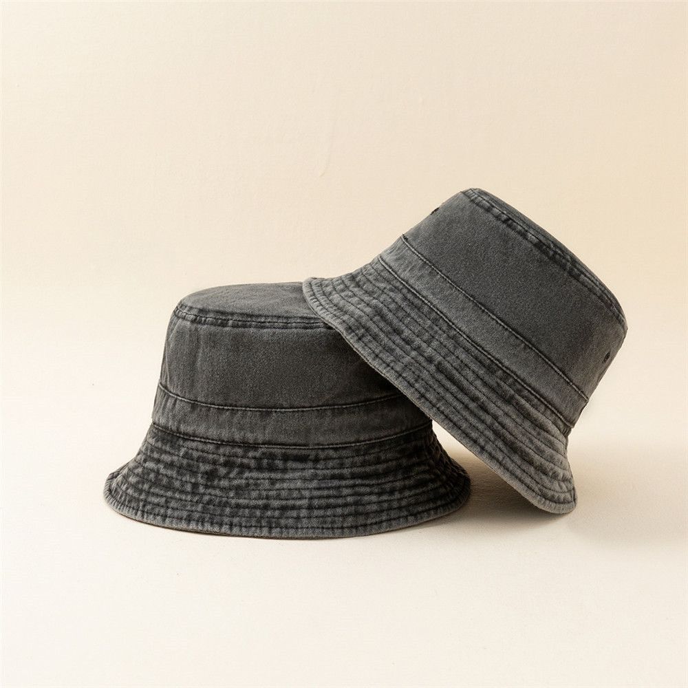 Summer Outdoor Sunscreen Washed Denim Casual Sun Hat Bucket Hat Beach Fishing Cap Fisherman Cap