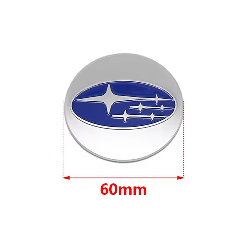 60mm 4ks/sada Krytky středových otvorů kol pro auto SUBARU WRX STI Forester Legacy Outback BRZ XV Impreza znak emblém krytka Příslušenství