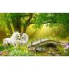 Forest Horse Bridge 3d Wallpaper Large Natural Landscape Wallpaper Living Room Bedroom Children'S Room Background Wall Wallpaper