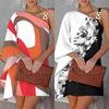 2023 Sommer Europäisches & Amerikanisches Damen-Bedrucktes One-Shoulder-Kleid