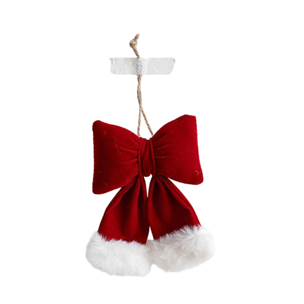 Sametové mašle Vánoční ozdoby na stromeček Elegantní festivalová závěsná dekorace pro domácí párty svatbu sváteční potřeby