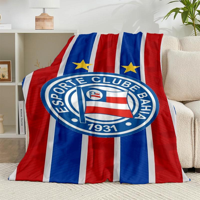 1PC Football Club Emblem Flannel Blanket Gift, Suitable for Both Men And Women, Soft Ideal for Beds And Sofa, Birthday Or Christmas Gift