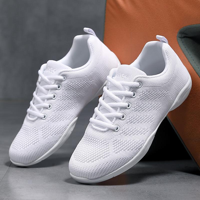 Competitive cheerleading shoes Training competition shoes Dance shoes Adult soft-soled square dance White aerobics shoes Women's