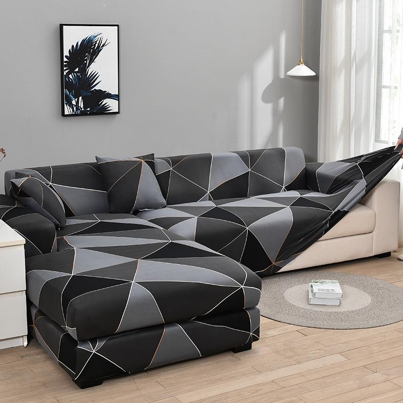 Premium Texture Couch Covers for Sectional Sofa Washable Stretch Sofa Covers L Shape Sofa Slipcovers Anti Slip Furniture Protector 1pc