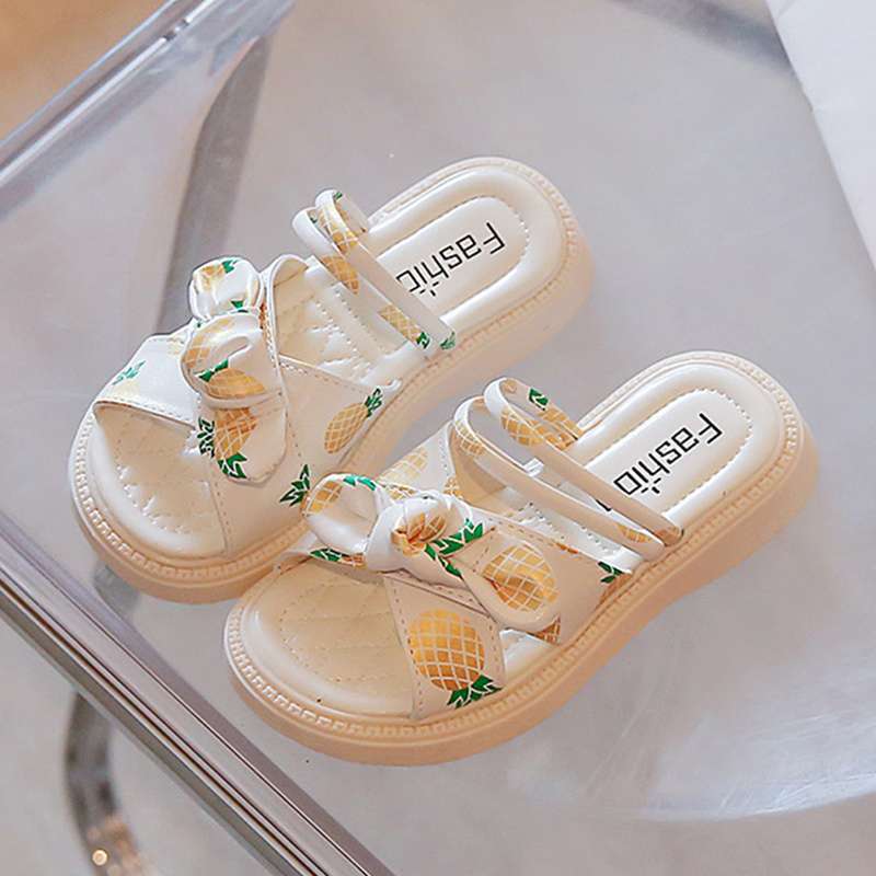 Girls shoes 2025 summer sandals new children baby little girl children princess slippers summer big children outside