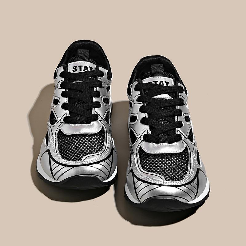 

Mesh casual sports shoes women s spring and summer new lightweight and versatile breathable dad shoes soft-soled running shoes 35 чёрный