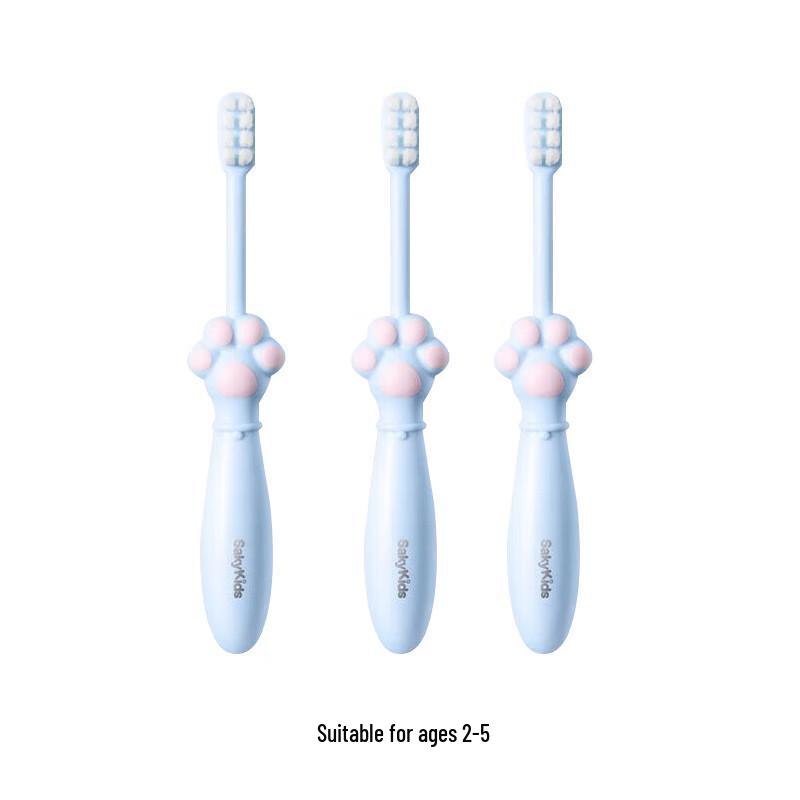 Shuke Kids Fluoride Cat Claw Toothbrush (3-Pack)