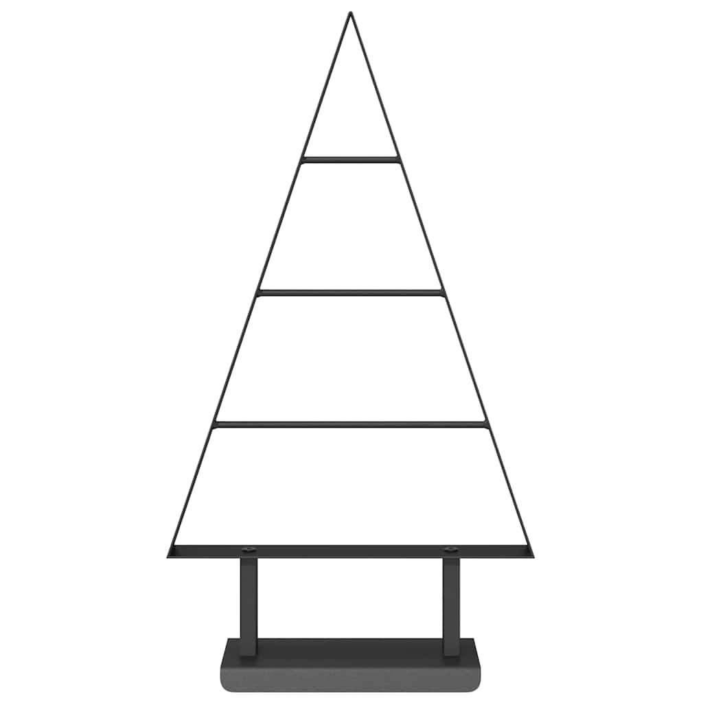 Metal Christmas Tree with Stand Black 60 cm Steel
