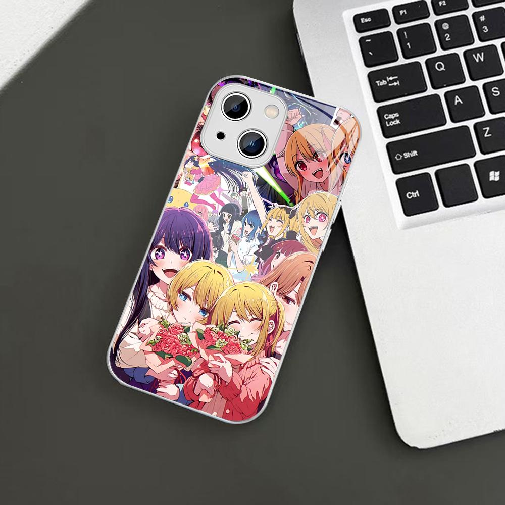 Oshi No Ko Anime Phone Case For IPhone 15 13 12 Mini 11 Pro XS Max X XR 14 Plus Tempered Glass Cover