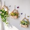 Wall Hanging Artificial Flower Pot for Living Room TV Background with Greenery Planter.
