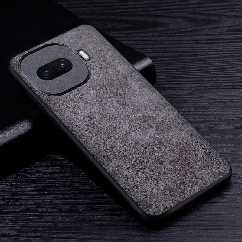 

Premium PU Leathe Phone Case for Vivo iQOO 15R 15 13 12 Z10 5G Z9x Neo 10R Scratch-Resistant Solid Color Cover for iQOO 15R Case Vivo iQOO Z9x сірий колір