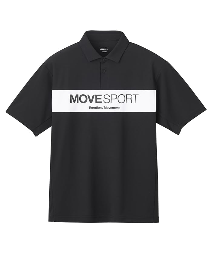 DESCENTE SUNSCREEN Mini Pique Polo Medium Shirt, Black,