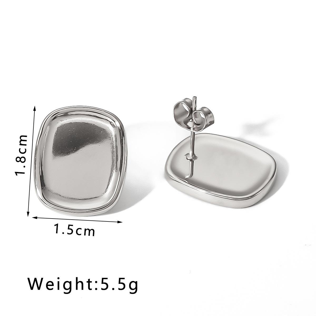 Серьги из нержавеющей стали золотого цвета для женщин, массивные висячие пусеты