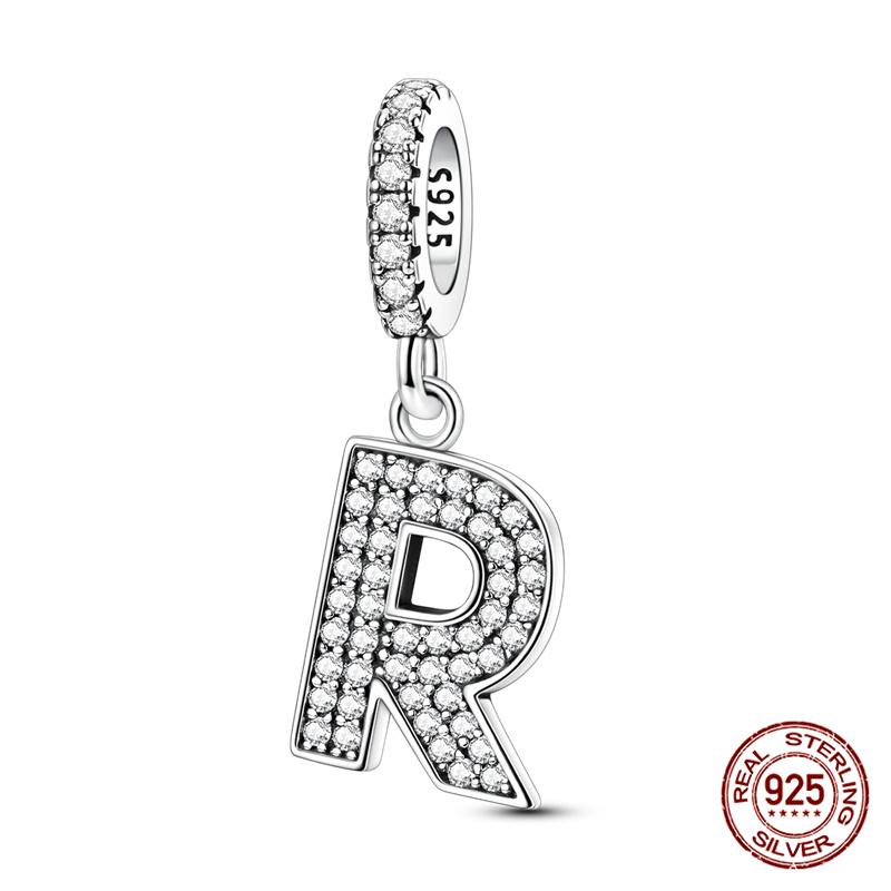 Original A-Z Beads 100% Copper 26 Letter Charms Fitoriginal Bracelet Diy Jewelry Making Women Gift