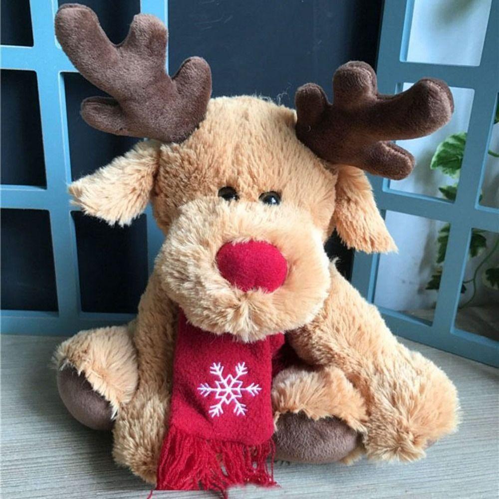 Children Gifts Elk Cartoon Reindeer Doll Toys Plush Doll Christmas Gifts Elk Plush Toys Stuffed Toy