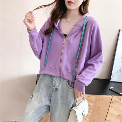 Women's 2024 Korean-Style Loose Hooded Sweatshirt Jacket