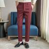 Light Luxury Spring Men's Casual Pants Elastic Business Straight Men's Nine-point Pants