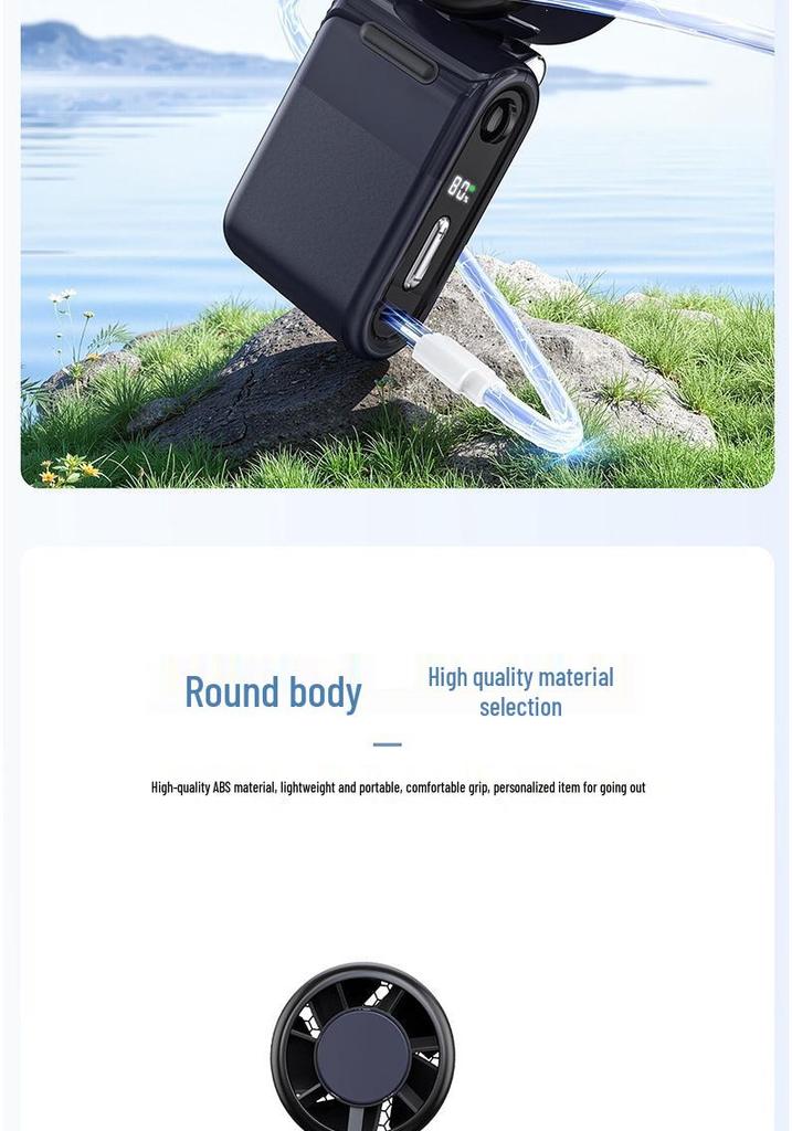 Foldable High-Speed Portable Mini Fan with Neck Hanging Feature