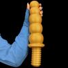 Extra Large Gold Silicone Threaded Vibrator Anal Plug Anal Diverter Dildo Sex Toy Realistic Penis Big Dick