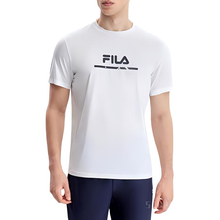 Fila Fashion Letter Tennis Short Sleeve T-Shirt Men Tops White A11M323118F-WT