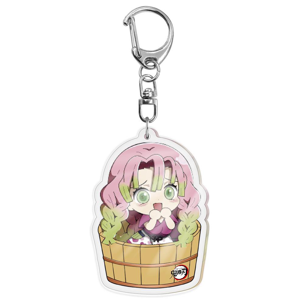 Demon Slayer Kimetsu No Yaiba Infinity Castle Acrylic Keychain Accessories Bag Charm Tokitou Muichirou Action Model Figure Playthings