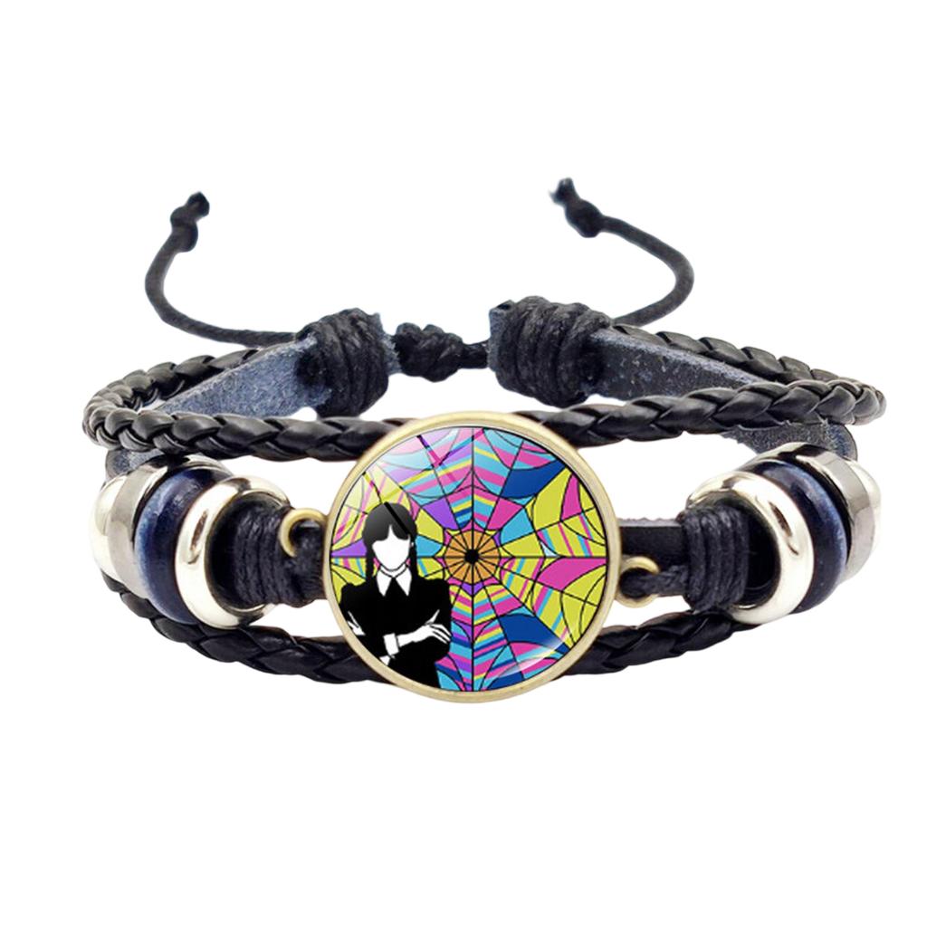 Vintage Leather Bracelets With Cartoon & Text – Adjustable Fashion Wristbands For Daily Wear, Personal Style Statement, Collection, And Gifting