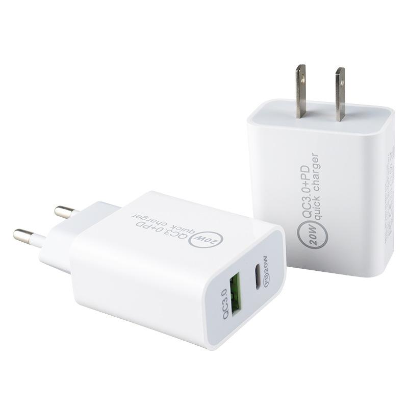 PD20W Dual-port Charging Head Is Suitable for Apple Phone Charger US-specific Adapter