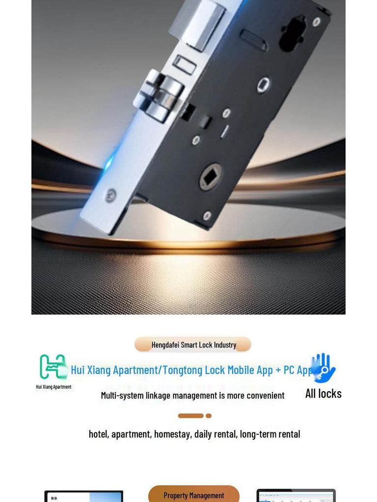 Hotel & Apartment Smart Lock with Remote & Card Access