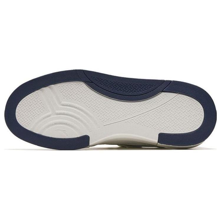 New Anta Street Naughty Lite Slip Resistant Cushioning Low Top Skateboard Shoes Men's White Blue 112338071-1