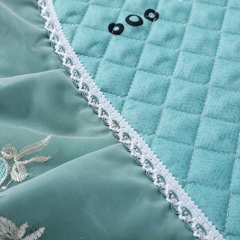 Nordic Style Home Coffee Table Tablecloth Quilted Lace Chair Cover Anti Slip Wear-resistant Dustproof and Beautifying Decorat Cloth Machine Washable