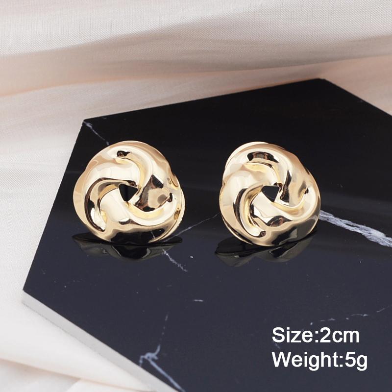 Boucles d'oreilles pendantes torsadées en métal pour femmes, couleur or, alliage enveloppé, déclaration géométrique irrégulière, oreille féminine, zircon, pendientes mujer
