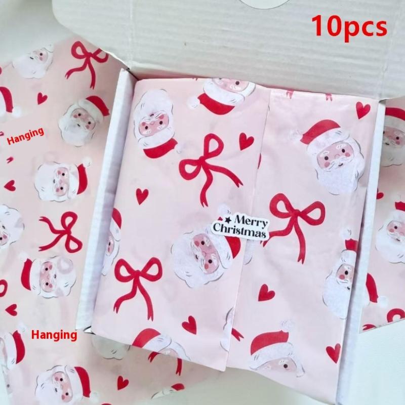 

10 шт. Рождественская тишью бумага оберточная бумага для подарков оберточная бумага для подарков на день рождения фестивальная крафтовая упаковочная бумага для Рождества