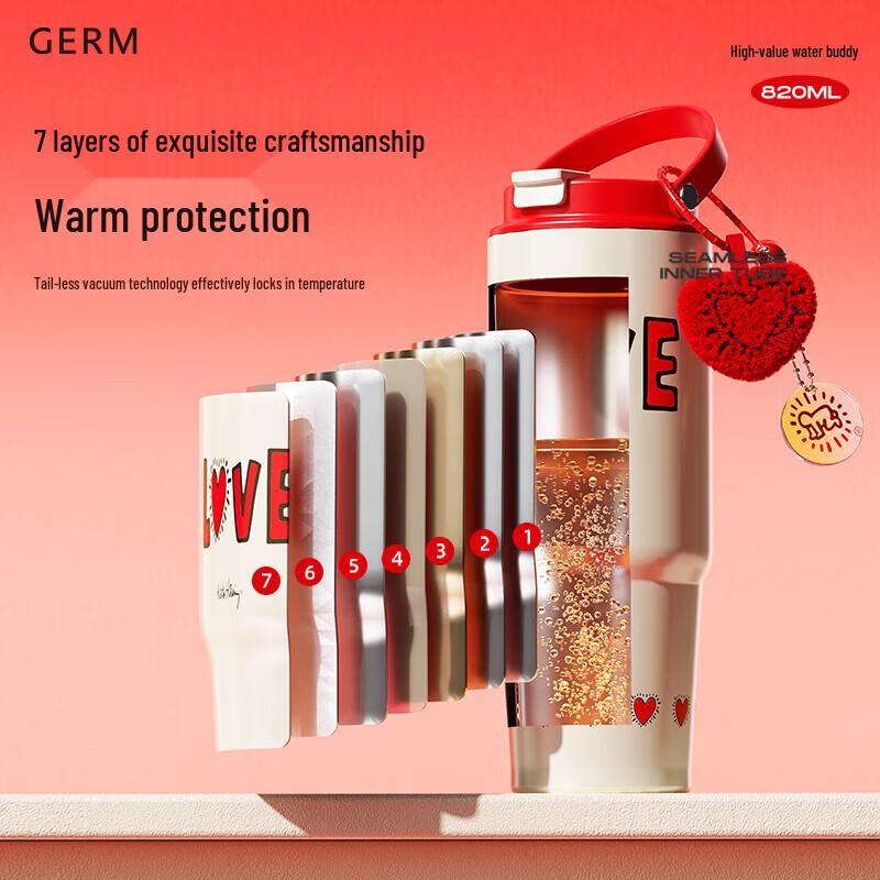 Gemi Keith Haring 820ML Insulated Straw Cup