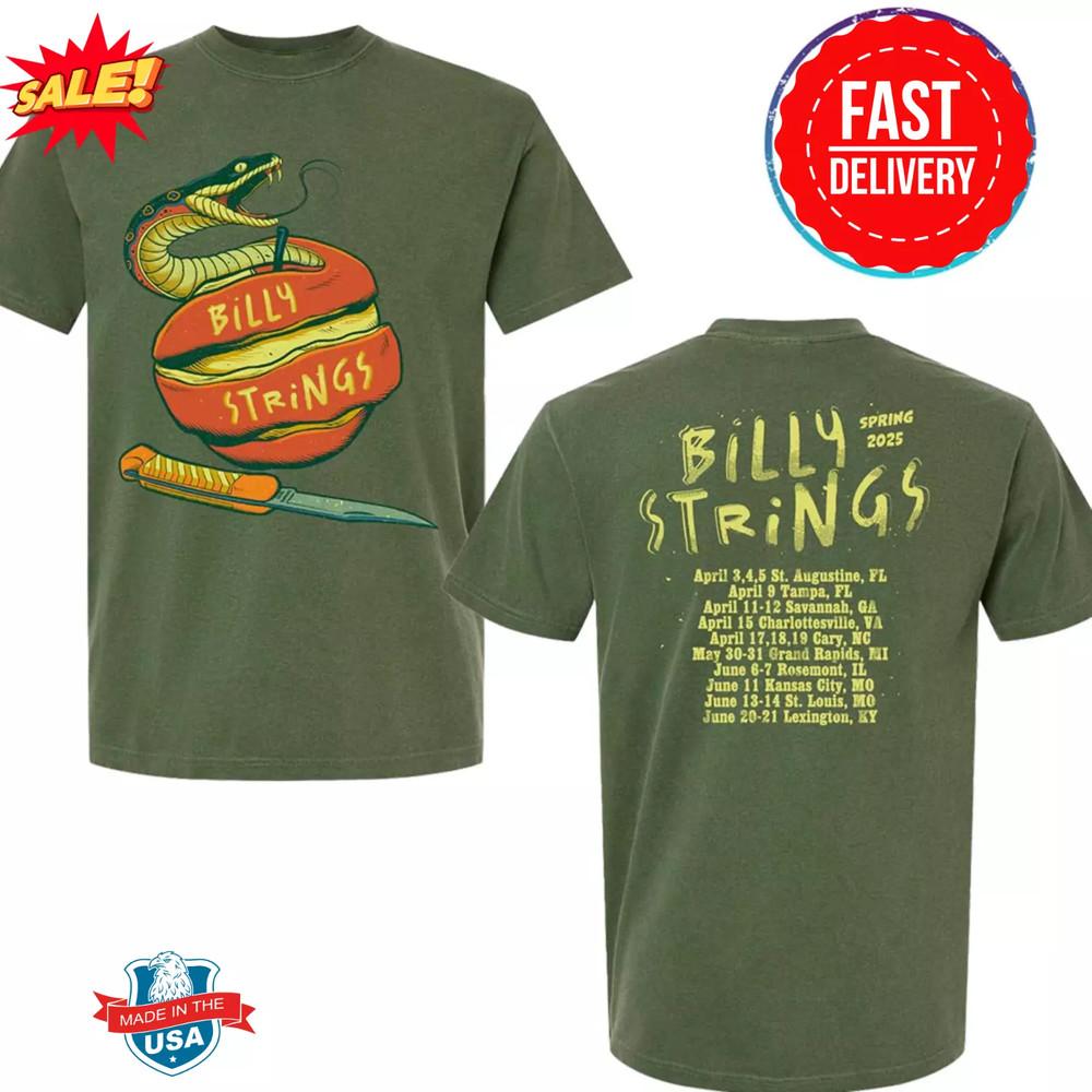 Billy Strings Spring 2025 Tour Snake Apple Tee And Knife T Shirt HH133 Unisex T-Shirt XXL