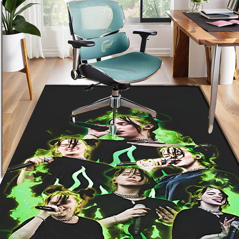 Billie Eilish Pattern Rug, Indoor/Outdoor Mat, for Picnic, Gameroom, Bedroom, Office, Living Room, Home Decor Carpet, Birthday Gift