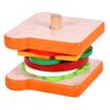 A71Z Simulation Wooden Pretend Educational Food Cut And Assemble