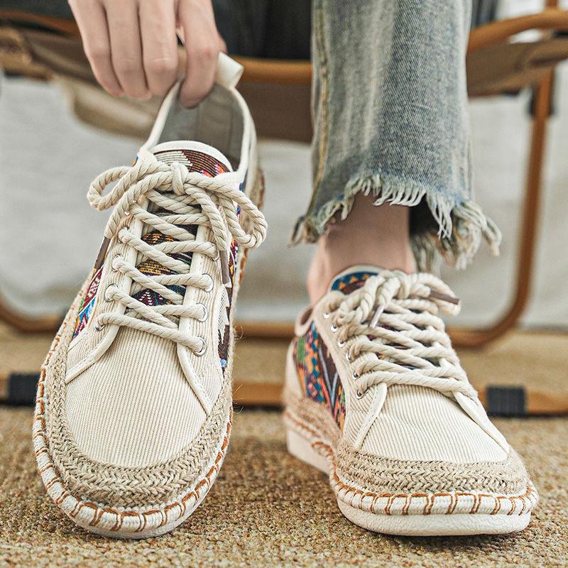 Fashion Casual Shoes for Men Lightweight Graphic Lace Up Man Shoe Flat Espadrilles Adults Common Non-leather Classic Original Sneakers