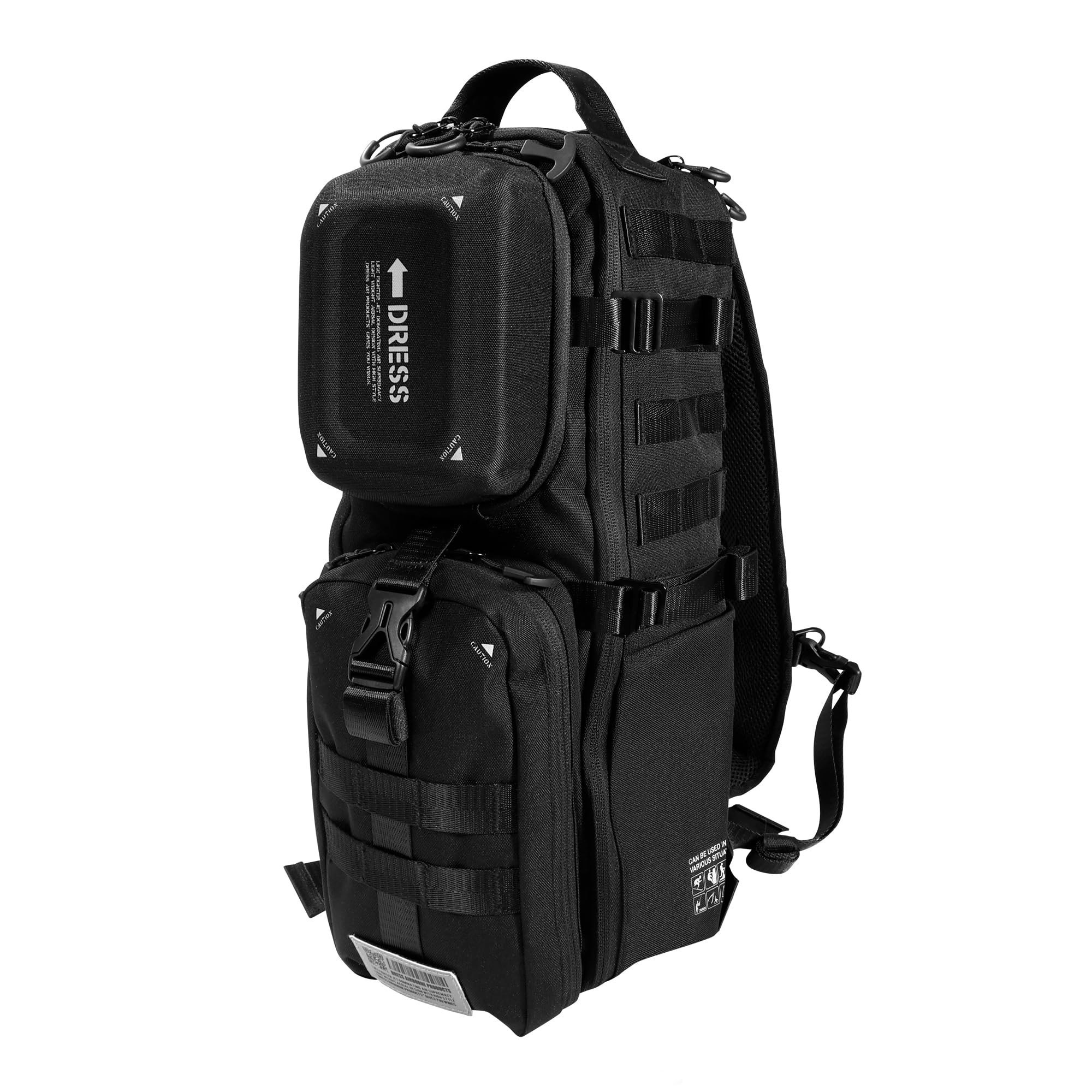 

Dress Fishing Assault Bag, Large Size, Multifunctional, Disaster Preparedness, Expandable, Fishing Tackle Bag with Rod Holder, Backpack for Men,