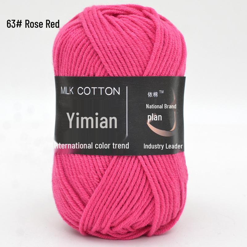 Yimian Milk Cotton Yarn for Baby Crochet: 4 Strands for Dolls, Slippers & Blankets