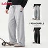 Baleno Men's Casual Wide-Leg Knit Trousers