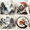 Hot C-CChinese Ink Painting Cushion Cover Comfortable Reversible Pillow Cover Ideal for Car Sofa Bedroom & Beyond