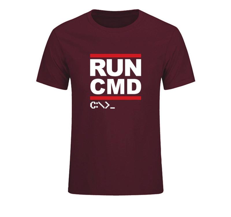 Run Cmd Programmer T Shirt Great Youth Rude T Shirts Round Collar Short Sleeve T Shirts