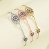 High-end Personality 1 Piece Hollow Devil Eye Thin Chain Bracelet Inlaid with Shiny Zircon Elegant Bracelet Jewelry